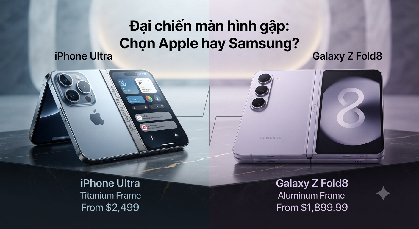 Cuộc Đối Đầu Giữa iPhone Ultra và Galaxy Z Fold8: Bạn Lựa Chọn Sự Sang Trọng Hay Giá Trị Tốt Hơn?