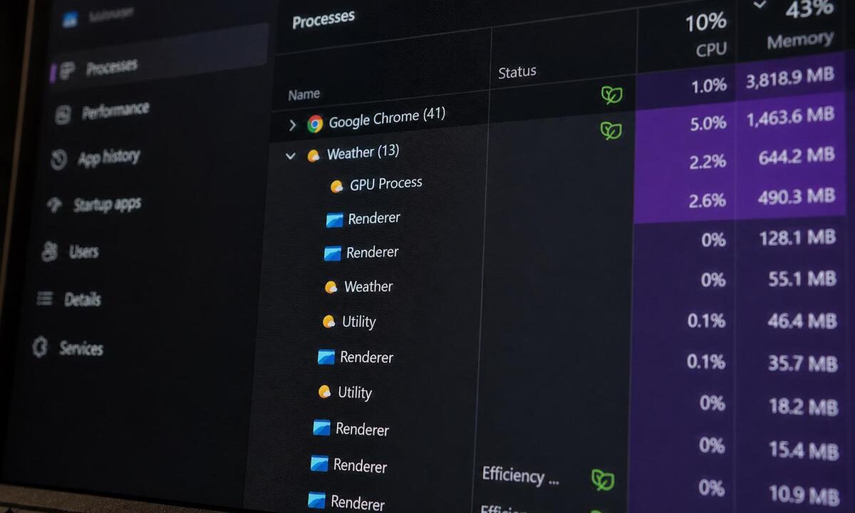 Cảnh Báo Về Việc Ứng Dụng Weather Trên Windows 11 Ngốn RAM Khủng