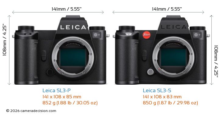 leica-sl3-p-vs-leica-sl3-s-size-comparison-17832690343051478149280 Khám Phá Chi Tiết Leica SL3-P: Máy Ảnh Mirrorless Full-Frame Đột Phá - Ảnh 3.