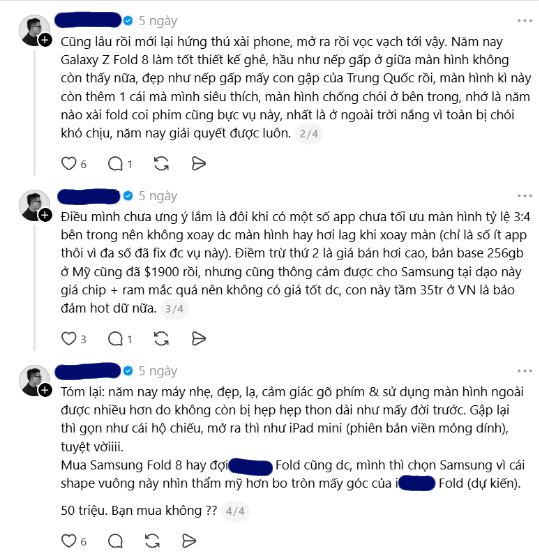 Khách Hàng Tán Dương Galaxy Z Fold8 Ngay Sau Khi Nhận Máy - Ảnh 2.