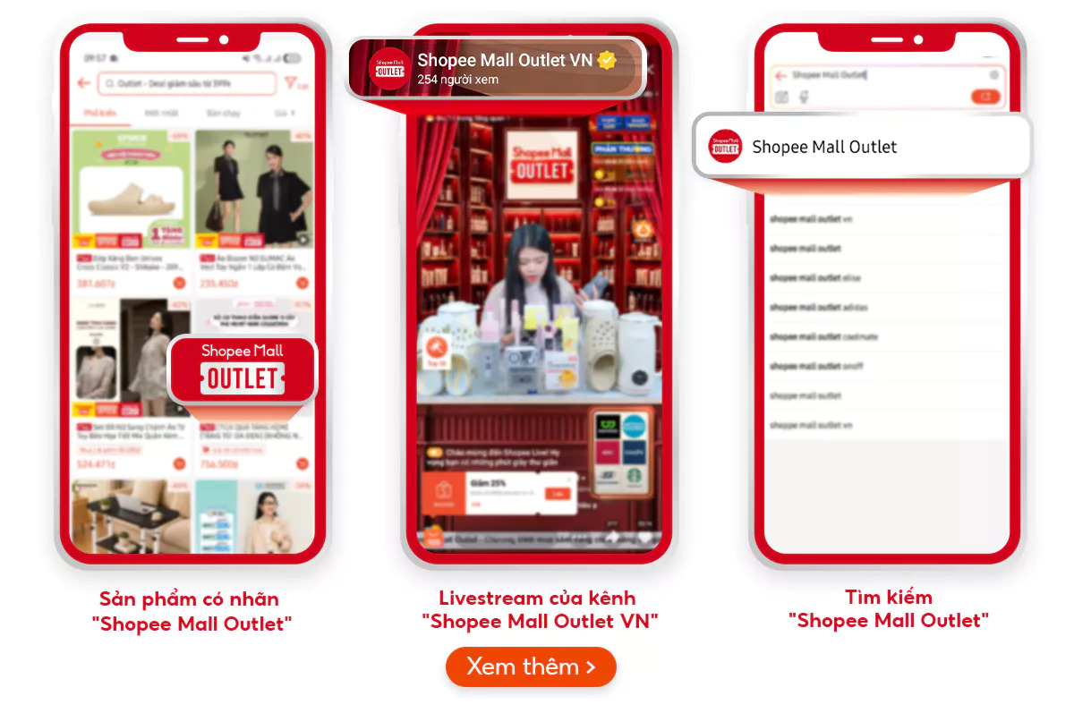 Shopee Mall Outlet: Kỷ Nguyên Mua Sắm Hàng Chính Hãng Giá Tốt - Ảnh 2. Shopee Mall Outlet: Kỷ Nguyên Mua Sắm Hàng Chính Hãng Giá Tốt - Ảnh 2.