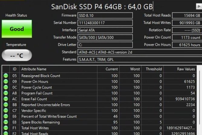 Chiếc SSD 64GB vượt qua 16 năm tồn tại. Chiếc SSD 64GB vượt qua 16 năm tồn tại.