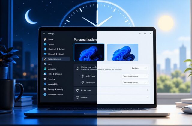 Chế độ tự đổi sáng tối Windows 11 sắp xuất hiện: những chi tiết từ bản thử nghiệm